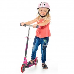patinete rosa plegable