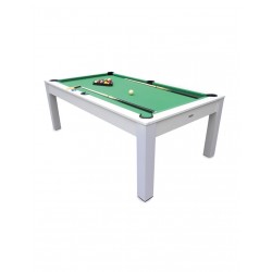 mesa de billar blanca 3 en 1