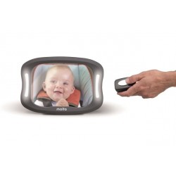 Espejo de coche para bebés con luz led