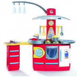 COCINA ROJA CON LUCES REALES